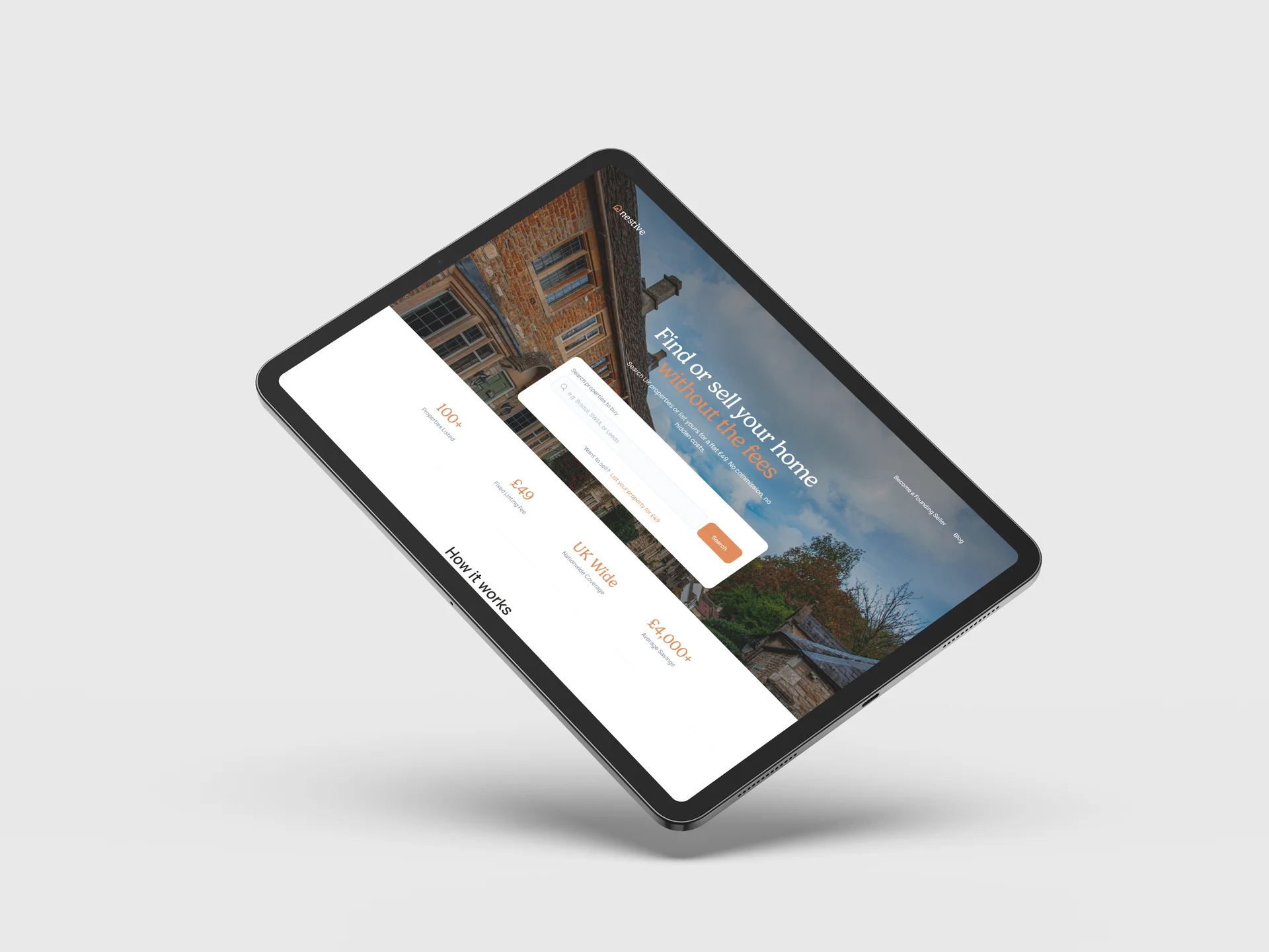 Nestive desktop view