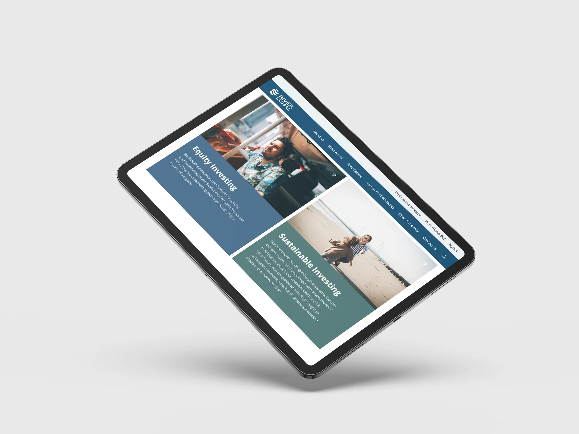 River Global desktop view