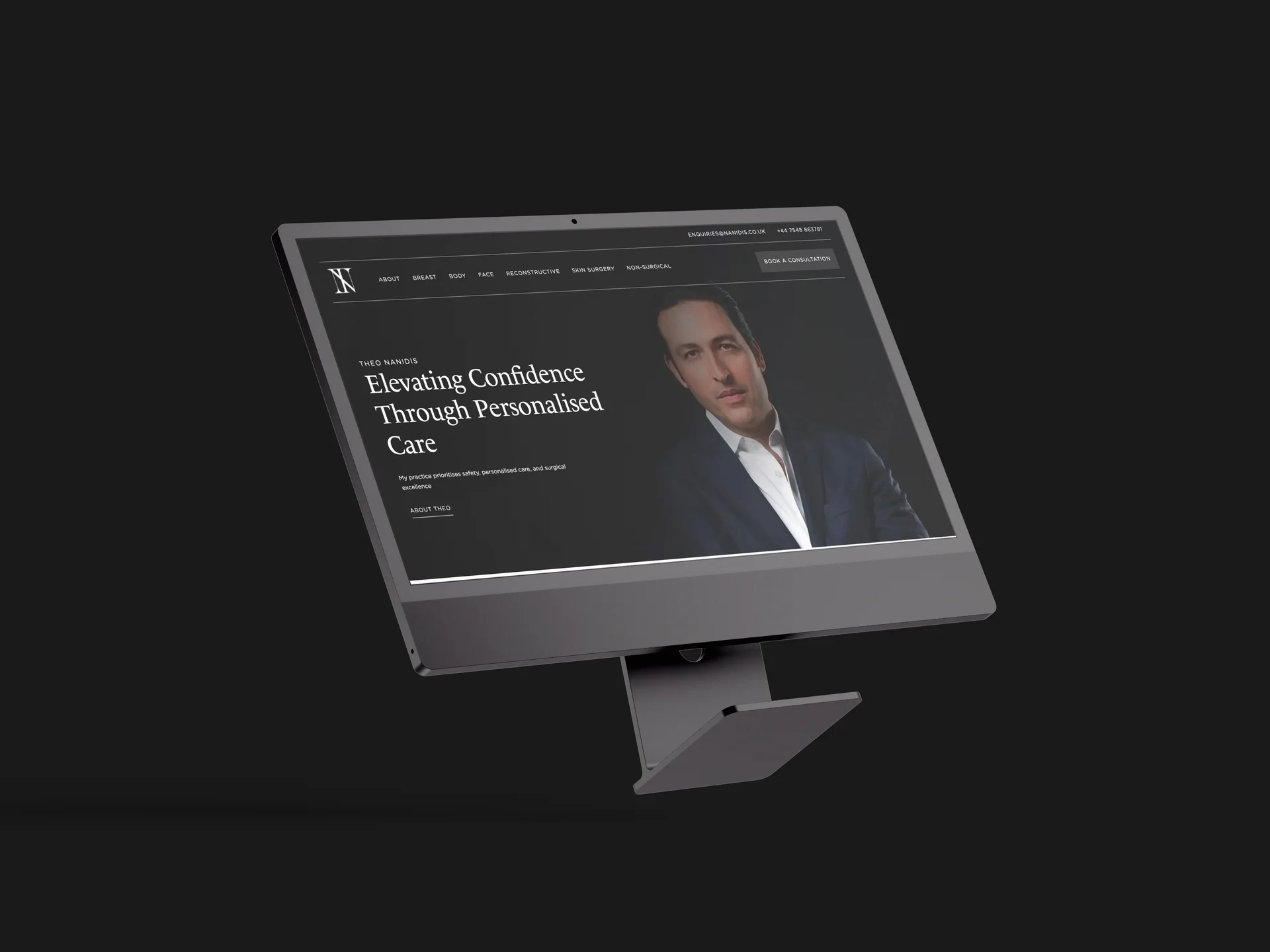 Nanidis Plastic Surgery desktop view